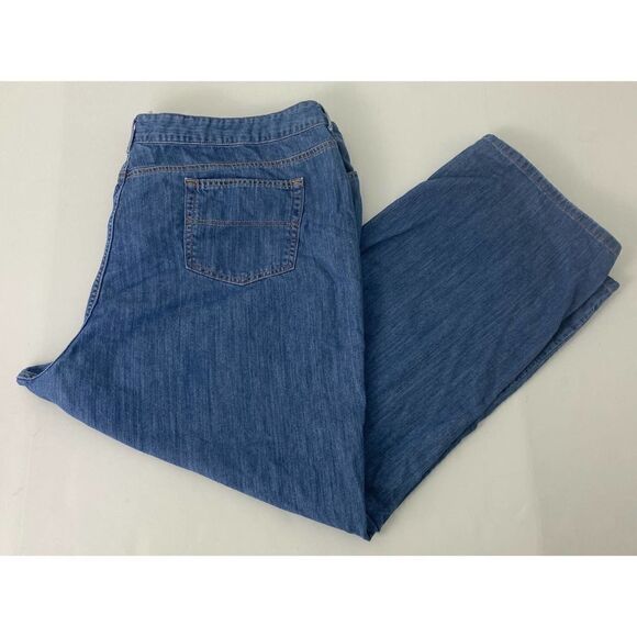 Land's End Classic Fit Straight Jeans Plus-Size Cotton Item 269026 - 26W Reg. - Picture 1 of 9